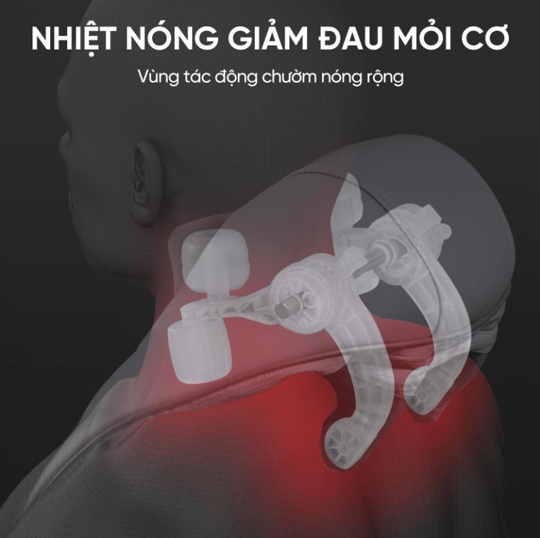 Máy Massage cổ vai gáy Breo N5 Mini Massage 3D, 6 đầu xoay, Công nghệ sưởi ấm NTC, Chế độ rảnh tay, Pin Lithium-ion