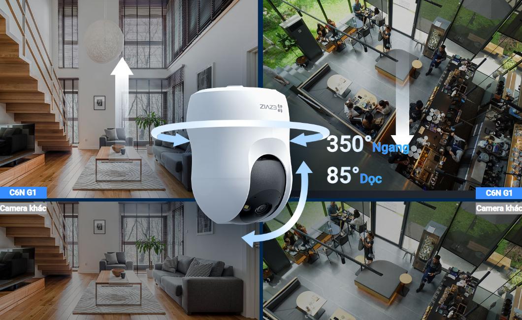 Camera Ezviz C6N G1 3MP 2K, wifi Quay quét 360°, Nút gọi cảm ứng, Nhận diện người & Thú cưng, Đàm thoại 2 chiều