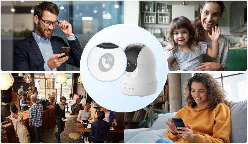 Camera Ezviz C6N G1 5Mp 3K, Wifi, Quan sát toàn cảnh 360°, Tích hợp Mic & Loa, Nhận diện chuyển động AI, Cảnh báo, IR 10m