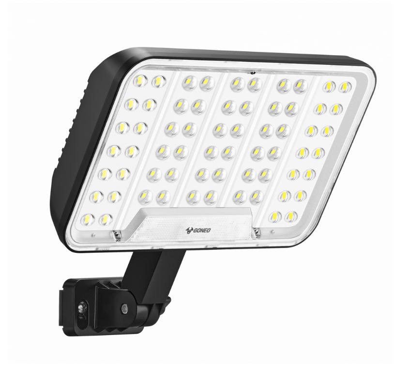 Đèn pha năng Năng Lượng Mặt Trời Goneo GN-C400B-AJ 18W Độ sáng 2500lm, Pin 25Ah, Vỏ kháng UV, CHiếu sáng ≥ 24h, Chống nước IP65