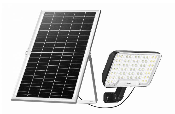 Đèn năng lượng mặt trời GONEO GN-C600B-AS - Công suất 21W, 64 chip LED 5054, Pin lưu trữ 30Ah, Chiếu sáng liên tục 24h, ip65