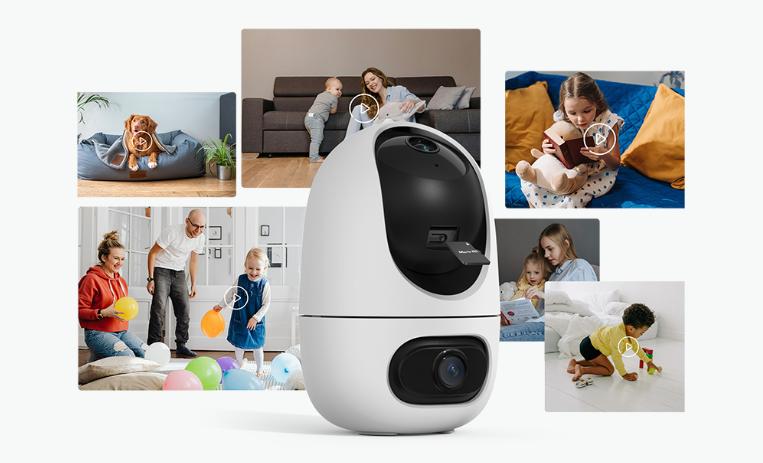 Camera Wifi ống kính kép 2K Tapo C245D Phát hiện người, xe, thú cưng, Đàm thoại 2 chiều, Hồng ngoại 12m 
