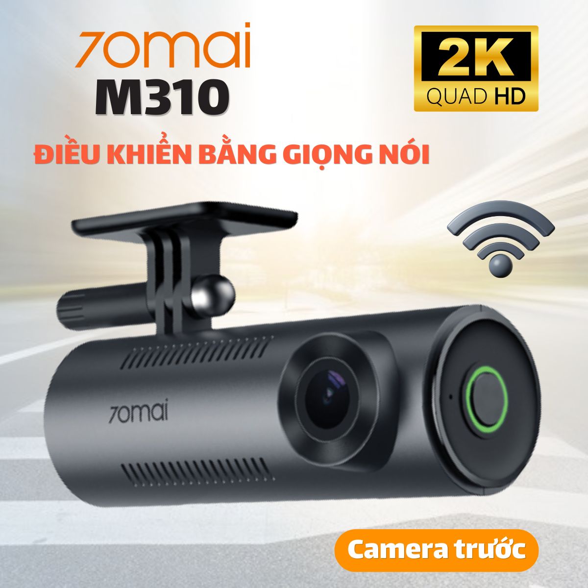 Camera hành trình trước 70mai M310 2K, Điều khiển giọng nói, Giám sát đõ xe 24h, Phát hiện va chạm, Tích hợp Wi-Fi 2.4Ghz