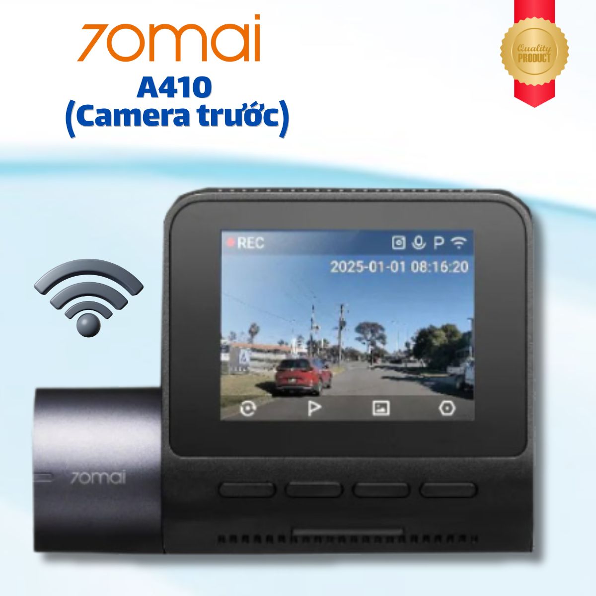 Camera hành trình 70mai A410 Ghi hình trước 2.5K, Giám sát đỗ xe 24h, Tích hợp GPS, Công nghệ Super Night Vision & HDR