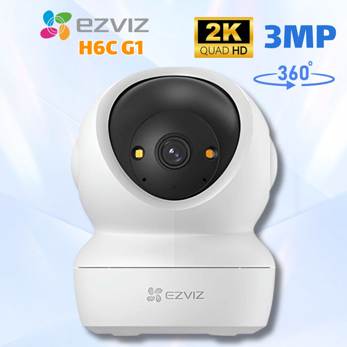  Camera IP Wifi trong nhà EZVIZ H6C G1 3MP Quay 360 độ, IR 10m, Phát hiện chuyển động