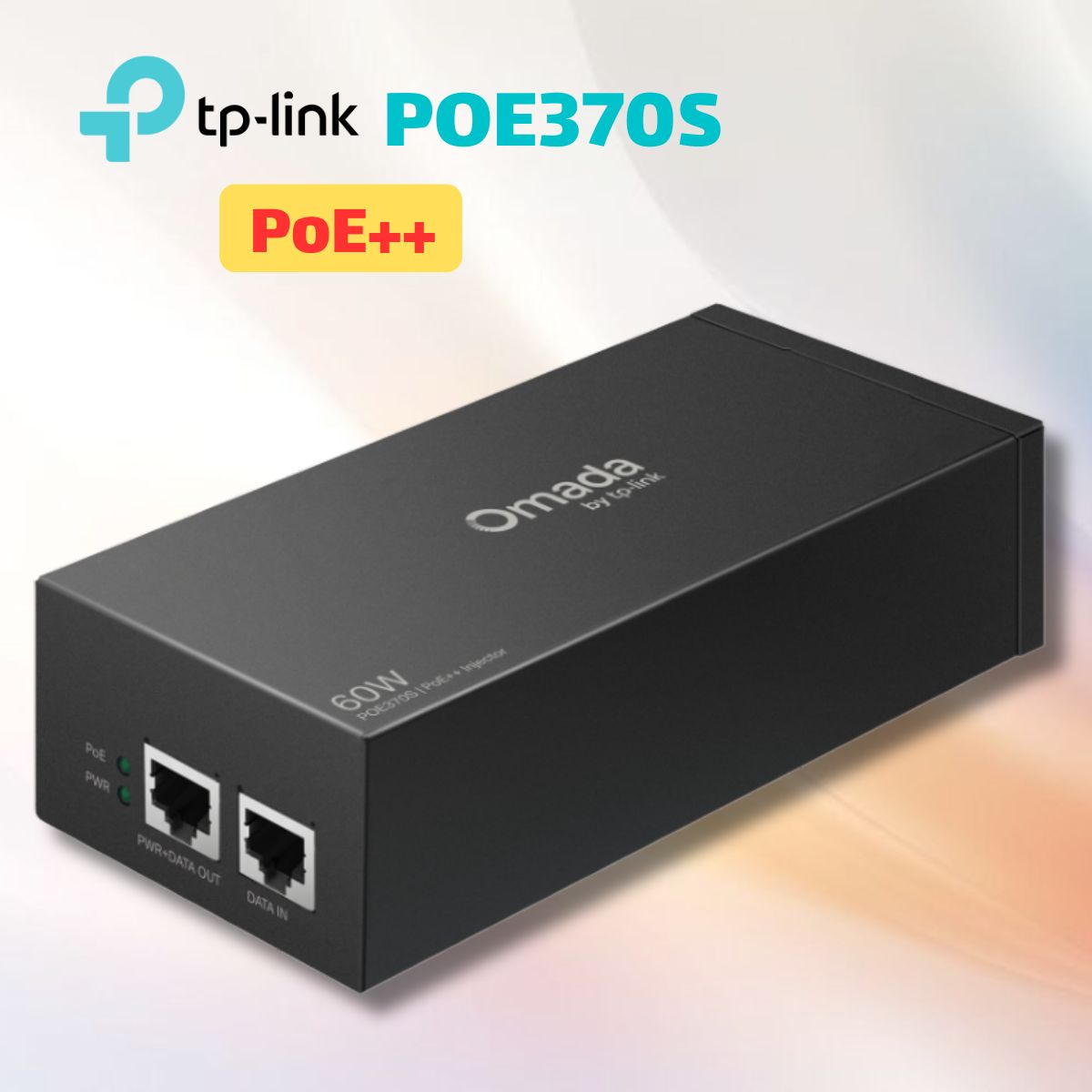 Bộ cấp nguồn PoE++ Omada POE370S 60W, Tốc độ 10Gbps, Chuẩn 802.3bt, Cắm và chạy