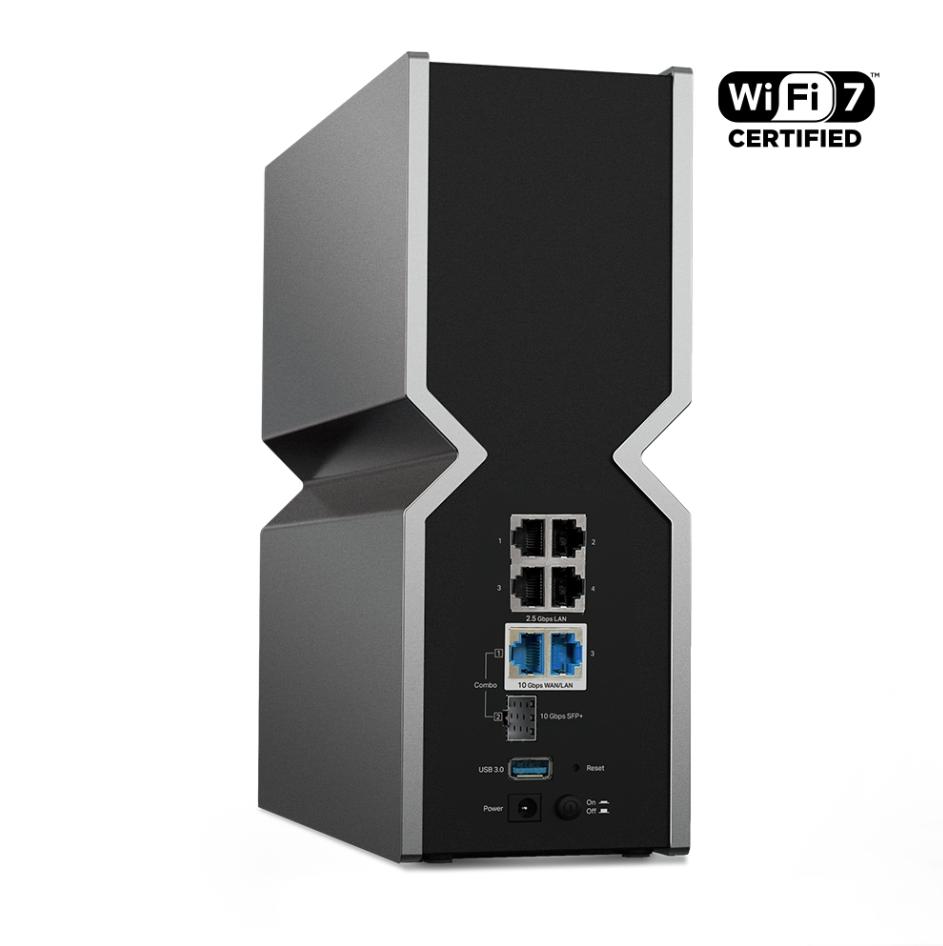 Router Wi-Fi 7 TP-Link Archer BE800 Tốc độ 19 Gbps, 8 Ăng-ten bên trong, Màn hình LED, Hai cổng 10G + Bốn cổng 2.5G