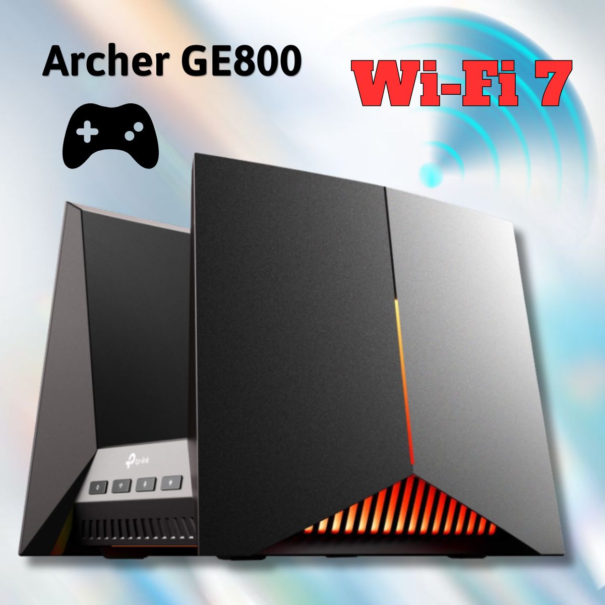 Router Wi-Fi 7 Gaming TP-Link Archer GE800 Ba băng tần, Tốc độ 19000Mbps, Băng thông 320 MHz, 2 Cổng 10Gbps + 4 Cổng LAN 2.5Gbps