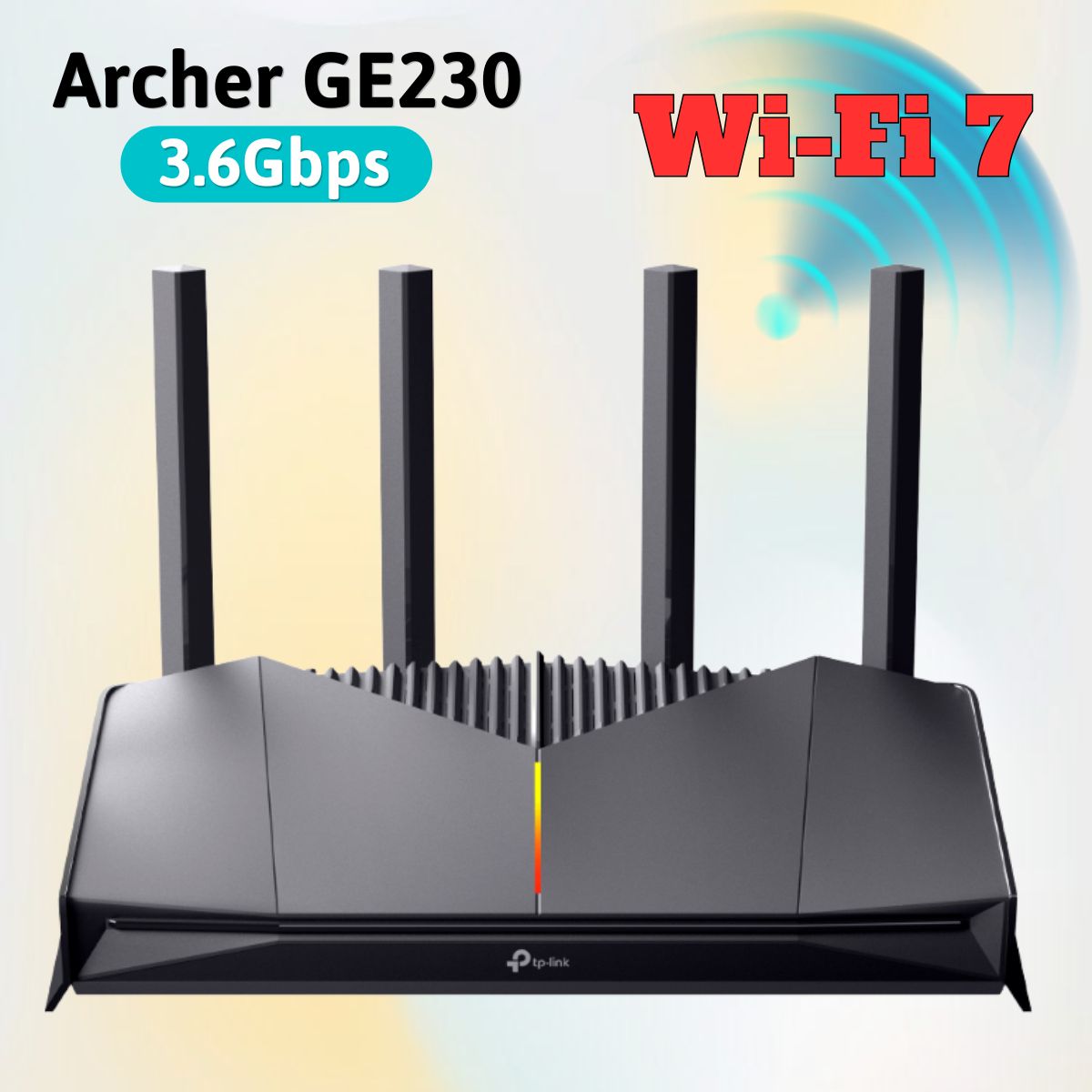 Router Wi-Fi 7 Gaming TP-Link Archer GE230 Băng tần kép, Tốc Độ 3.6Gbps, Đèn RGB, 4× Ăng-ten ngoài, CPU 4 nhân