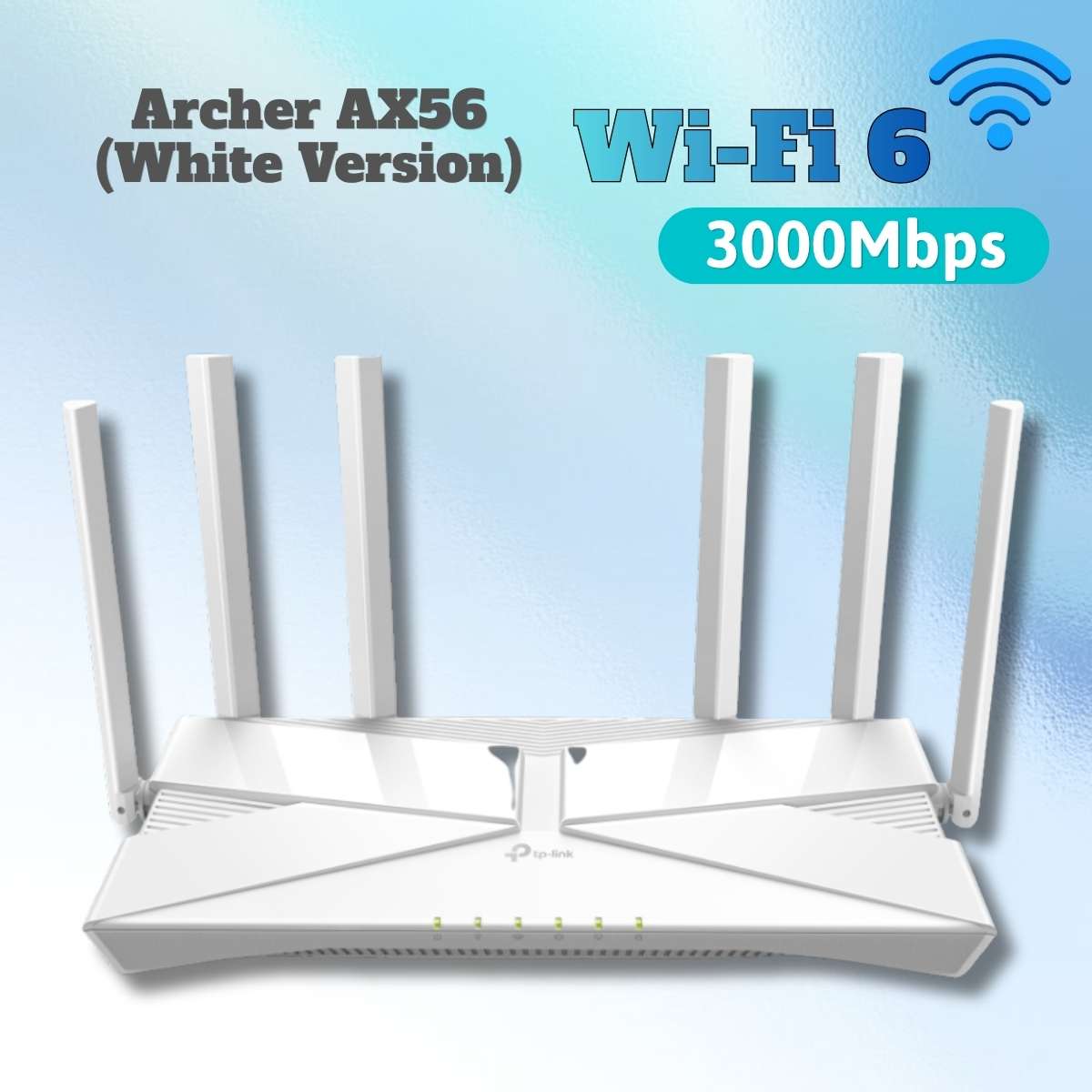 Bộ Phát Wi-Fi 6 TP-Link AX3000 Archer AX56(White Version) Băng tần kép, Tốc độ 3000 Mbps, 6 Ăng-ten ngoài, Hỗ Trợ EasyMesh, Beamforming