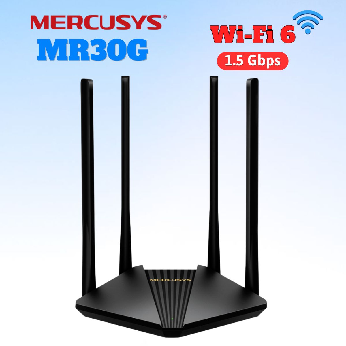 Bộ định tuyến Gigabit băng tần kép không dây AC1200 Mercusys MR30G Tốc độ 1,2 Gbps, 4 Ăng-ten, Công nghệ MU-MIMO & Beamforming 