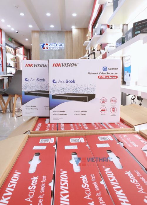 Đầu ghi AcuSeek Hikvision DS-7608NXI-K2/VPro 8 Kênh, Tìm kiếm thông minh người, xe cộ bằng mô tả, 2 Sata HDD