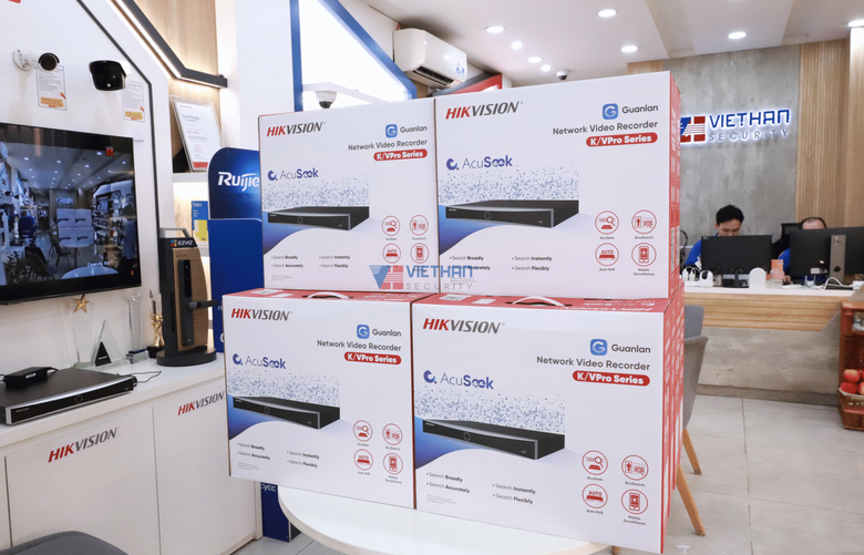 Đầu ghi hình AcuSeek Hikvision DS-7616NXI-K2/Vpro 16 kênh 1U, Tìm kiếm thông minh bằng mô tả, người và xe cộ, thú cưng, 2 Sata HDD