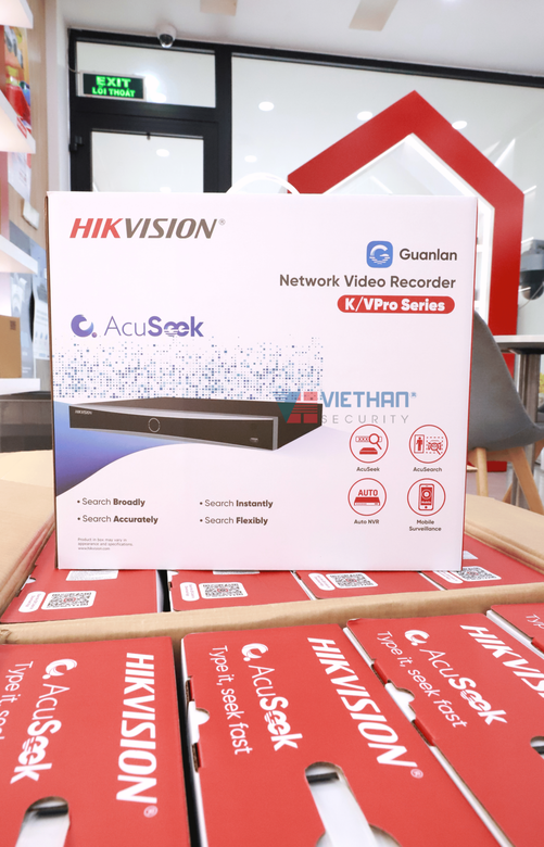 Đầu ghi hình AcuSeek Hikvision DS-7616NXI-K2/Vpro 16 kênh 1U, Tìm kiếm thông minh bằng mô tả, người và xe cộ, thú cưng, 2 Sata HDD