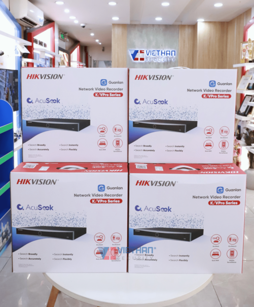 Đầu ghi hình AcuSeek Hikvision DS-7716NXI-K4/VPro 16 Kênh, Tìm kiếm thông minh bằng mô tả, Nhận diện khuôn mặt, Phát hiện chuyển động, 4 Sata HDD