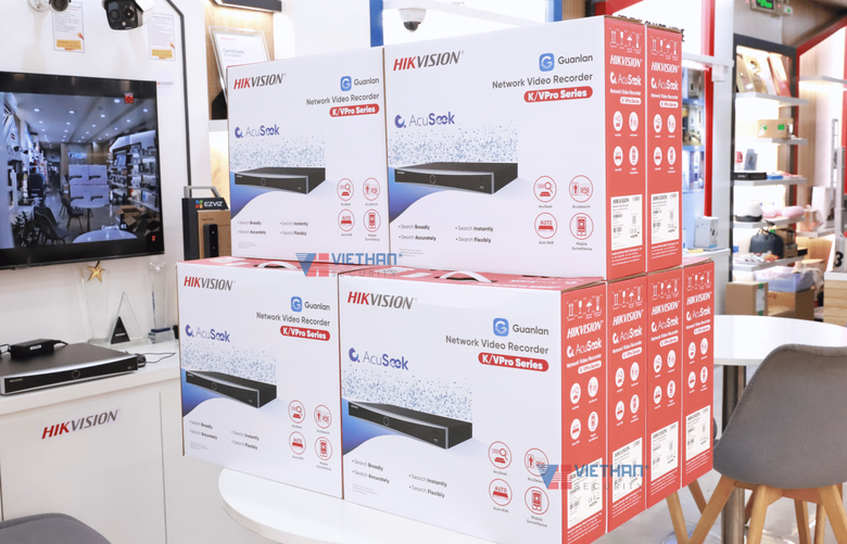 Đầu ghi hình AcuSeek Hikvision DS-7716NXI-K4/VPro 16 Kênh, Tìm kiếm thông minh bằng mô tả, Nhận diện khuôn mặt, Phát hiện chuyển động, 4 Sata HDD