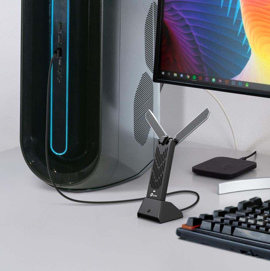 Bộ Chuyển Đổi USB Wi-Fi 7 TP-Link Archer TBE400UH Tốc độ 6500Mbps, Kết Nối USB 3.0, Wi-Fi 3 băng tần, Có Đế Cắm Nối Dài