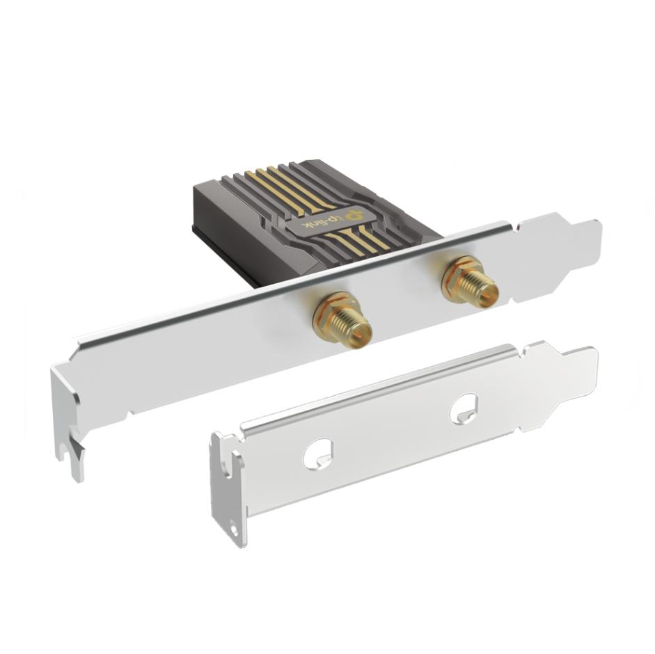 Bộ Chuyển Đổi Mạng Không Dây PCIe TP-Link Archer TBE400E Bluetooth 5.4, Ba băng tần, Chân Đế Mỏng Low-Profile, WPA3 cấp cao