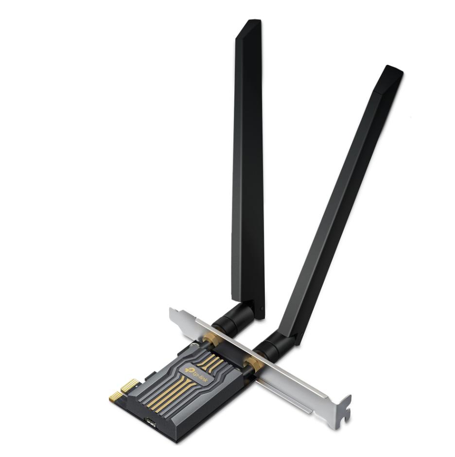 Bộ Chuyển Đổi Mạng Không Dây PCIe TP-Link Archer TBE400E Bluetooth 5.4, Ba băng tần, Chân Đế Mỏng Low-Profile, WPA3 cấp cao