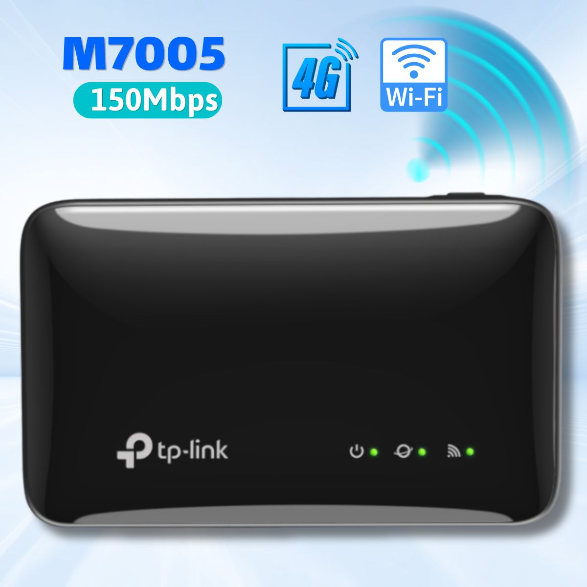 Cục Phát Wi-Fi 4G Từ SIM TP-Link M7005 Tốc Độ 150Mbps, Khe SIM Bên Hông, Kết Nối Đồng Thời 10 Thiết Bị
