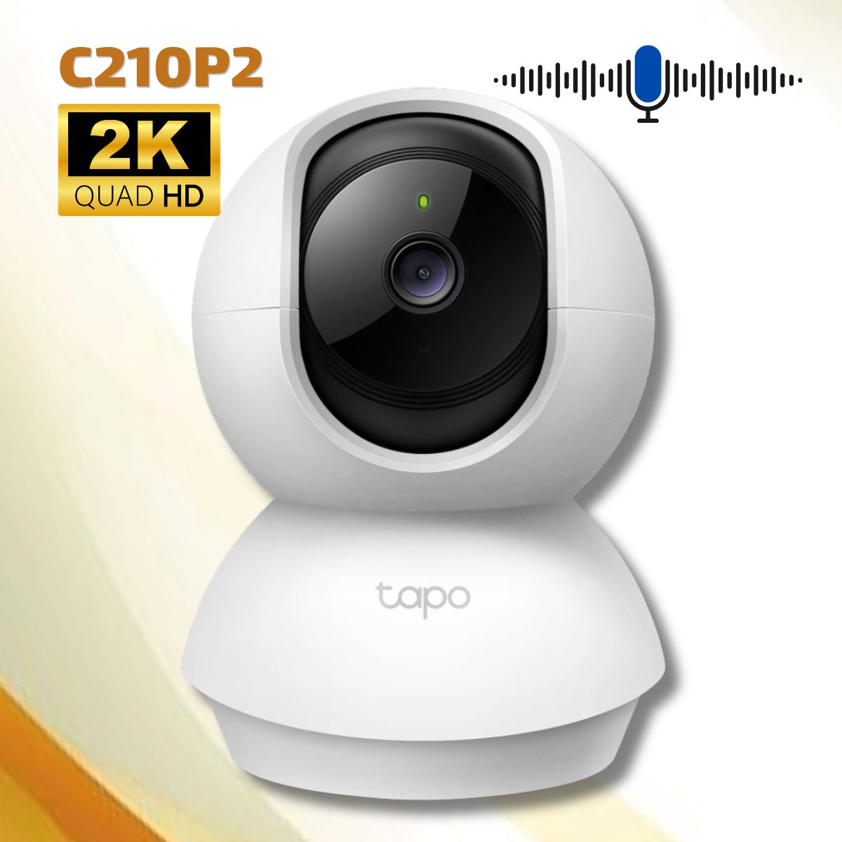 Camera An Ninh Gia Đình TP-Link Tapo C210P2 2K 3MP, Xoay 360°, Đàm Thoại 2 Chiều, Hỗ Trợ Thẻ 512GB
