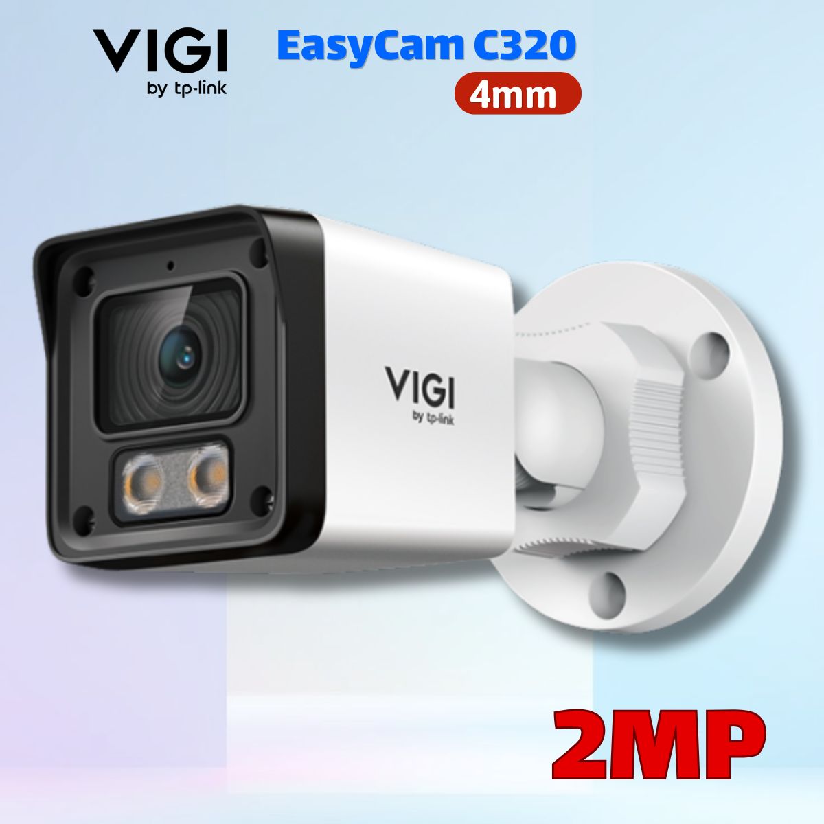 Camera Ngoài Trời VIGI EasyCam C320(4mm) 2MP Tích Hợp Mic, Phân Loại Người & Xe, Ban Đêm Có Màu LightPro, Chống Nước IP67