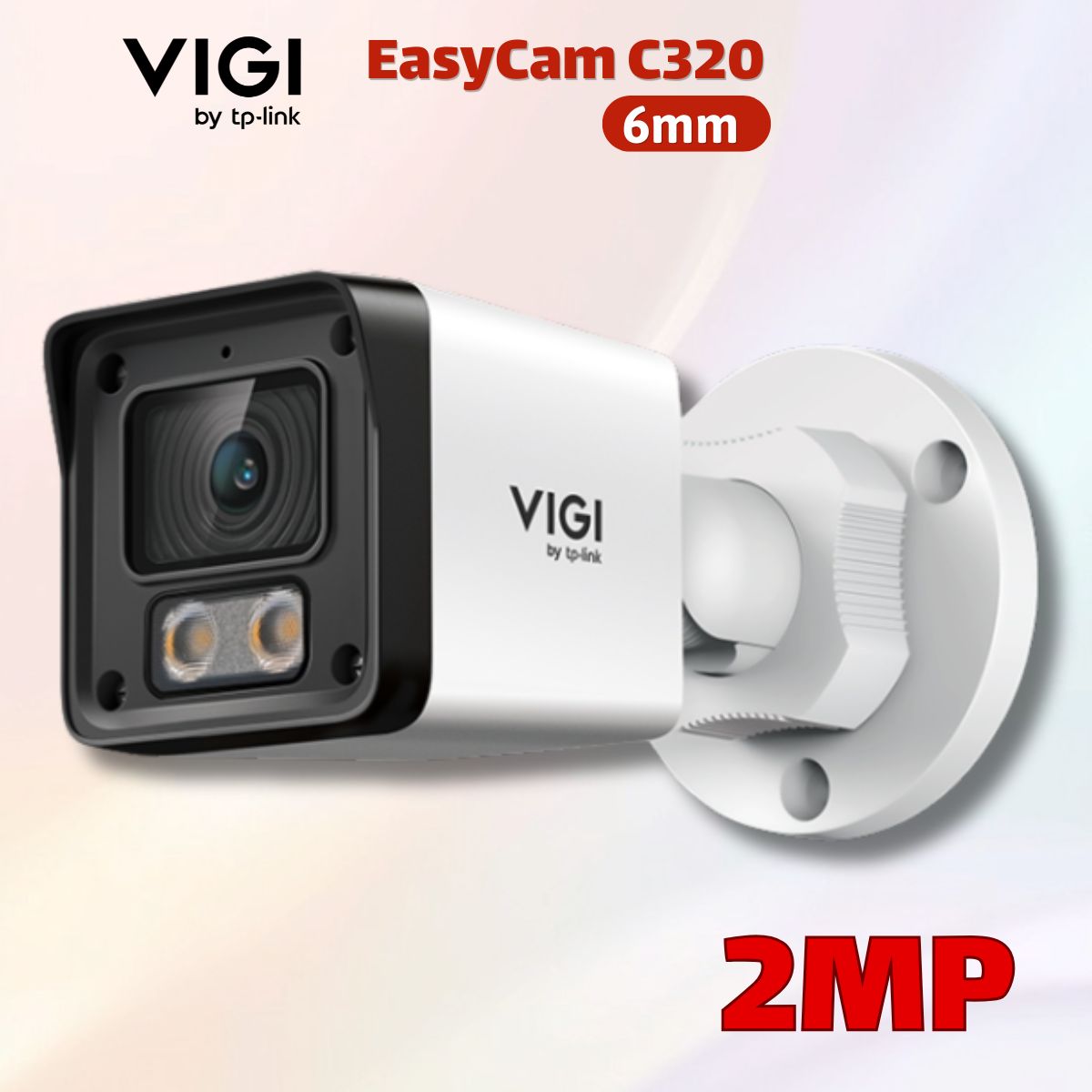 Camera mạng VIGI EasyCam C320(6mm) 2MP, Tích Hợp Mic, Phân Loại Người & Xe, Giám sát màu 24/7, IP67, H.265+