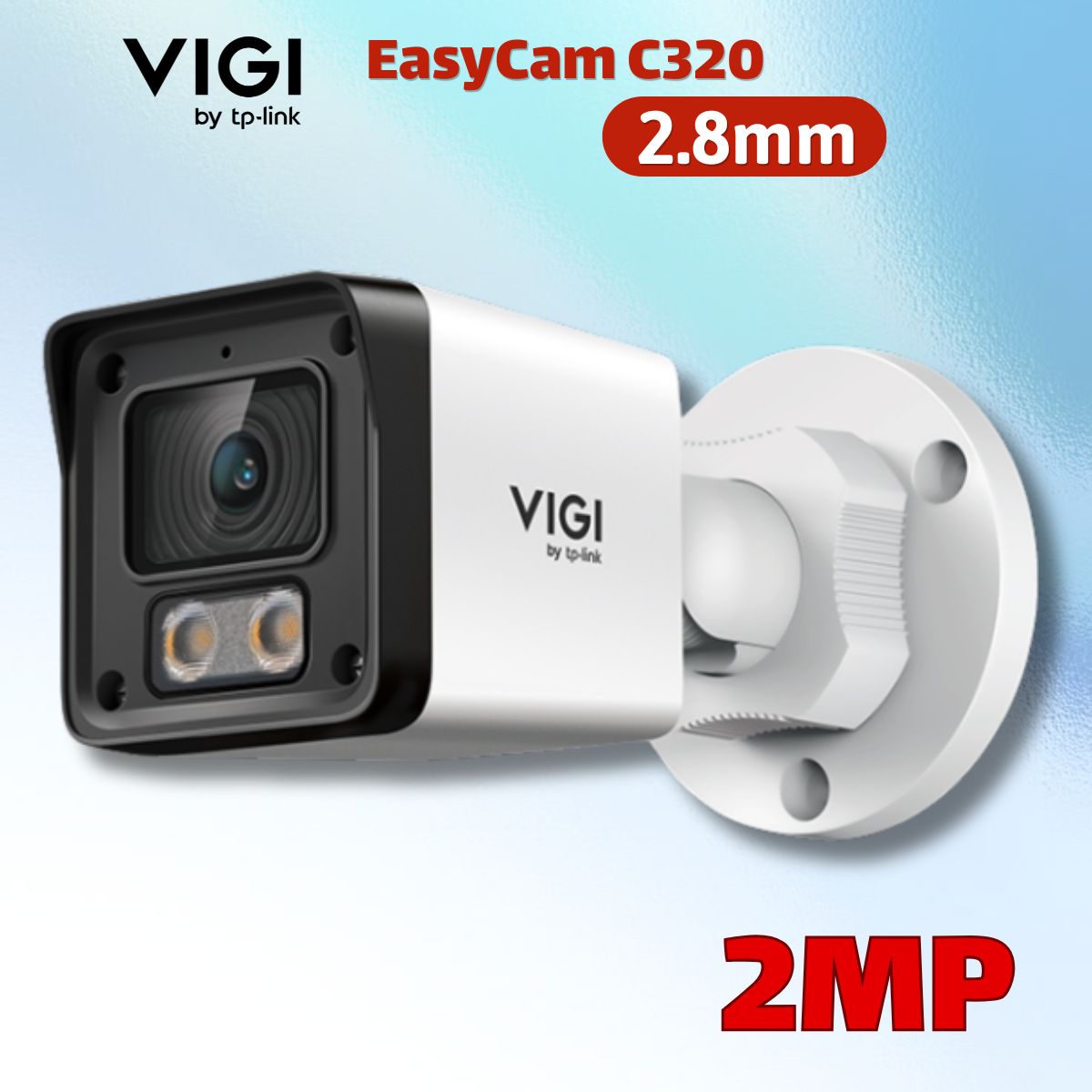 Camera Ngoài Trời VIGI EasyCam C320(2,8mm) 2MP Tích hợp Mic, Ban Đêm Có Màu LightPro, Chống Nước IP67