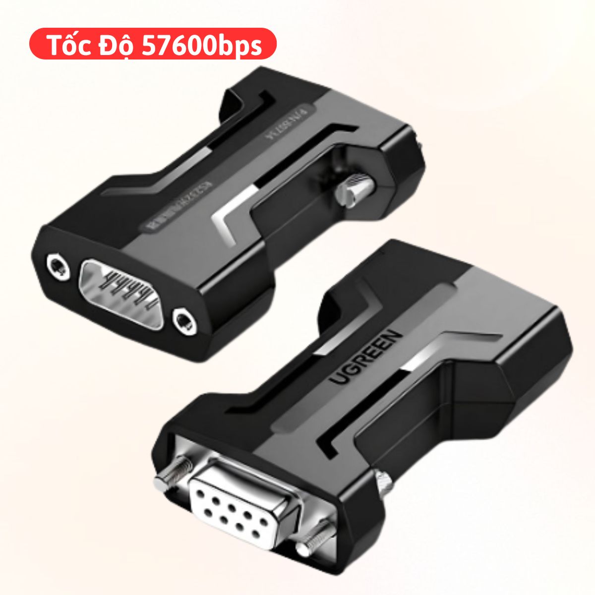 Bộ Chuyển Đổi Nối Tiếp RS232 Ugreen 80734 Tốc Độ 57600bps, Vỏ ABS Chống Cháy, Truyền Xa 1.2km