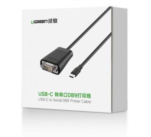 Cáp chuyển đổi USB Type-C 2.0 sang Com RS232 Ugreen 70612 Dài 1,5M, Tốc độ 1Mbps, Lõi đồng nguyên chất