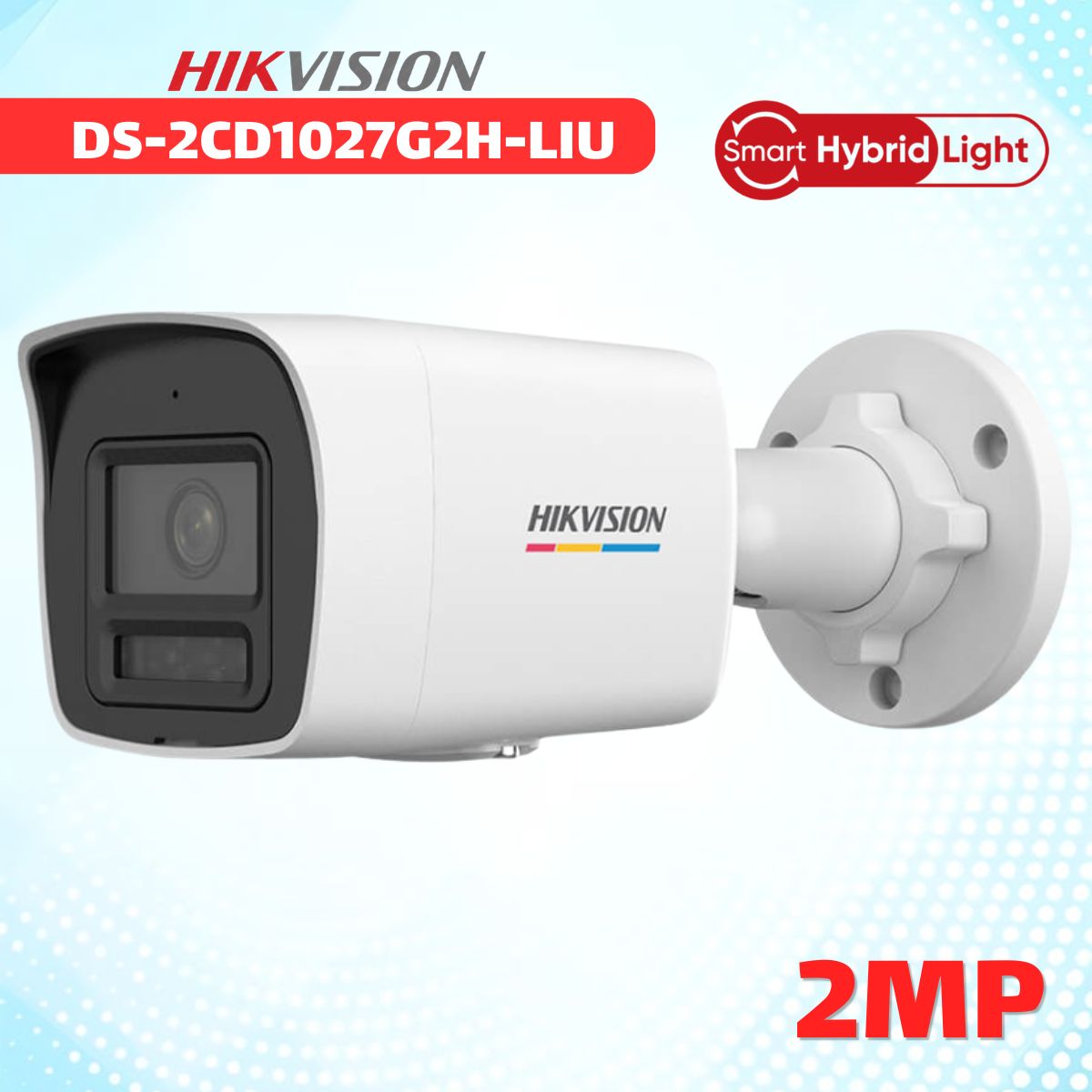 Camera IP 2MP HIKVISION DS-2CD1027G2H-LIU ColorVu ghi hình màu 24/7, Tích hợp Mic, Smart Hybrid Light 30m, IP67, Hỗ trợ PoE