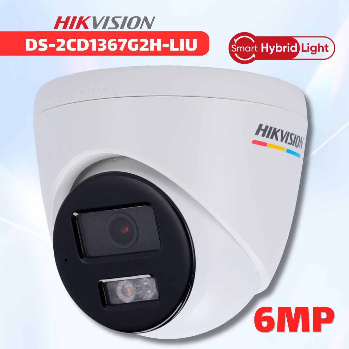 Camera Turret IP Hikvision DS-2CD1367G2H-LIU 6MP Ống kính 2,8 mm, Phát hiện chuyển động, Tích hợp Mic, PoE, Chuẩn IP67 