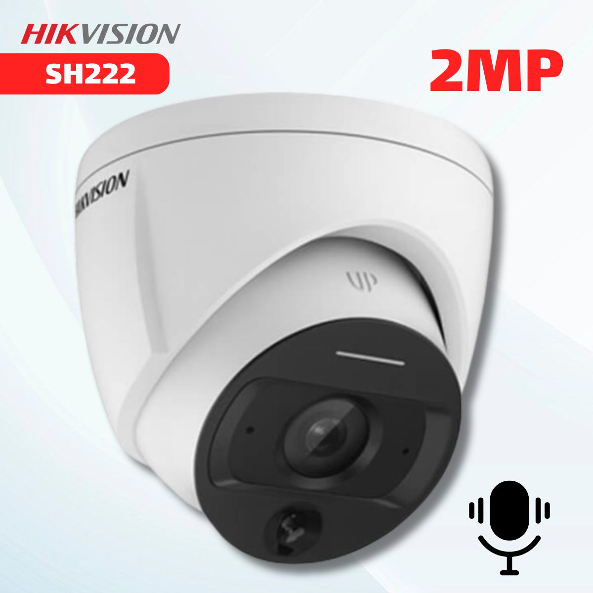 Camera Báo Cháy Hikfire SH222 2MP Ống Kính 2.8mm, Tích Hợp Nhiệt Kế Đo Nhiệt Độ, IR 30m, Tích hợp Mic,