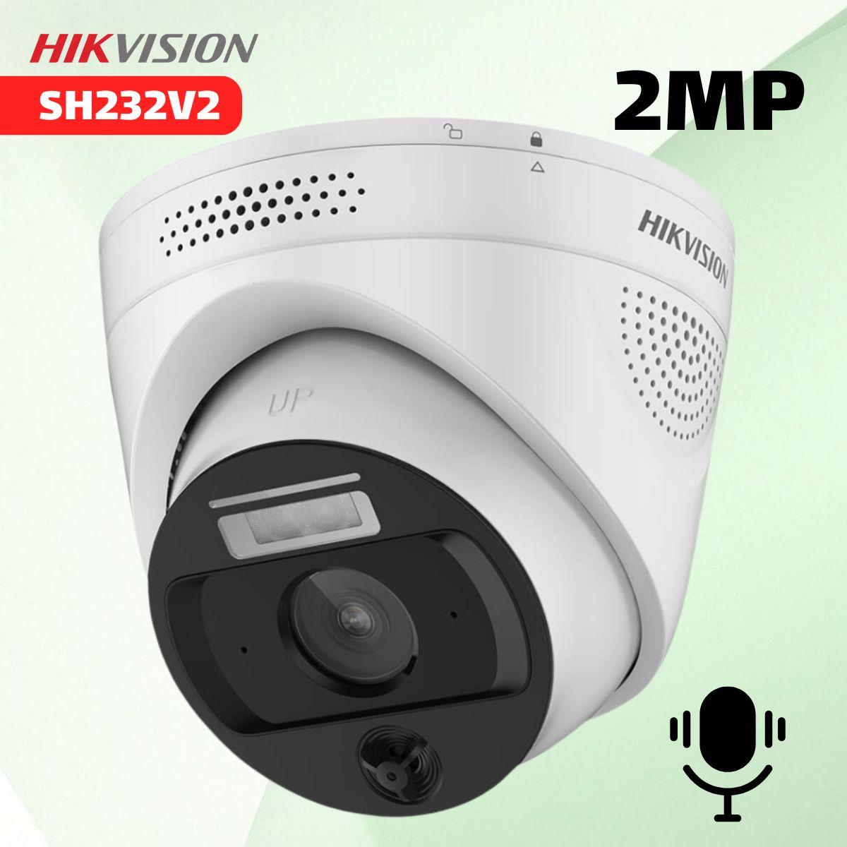 Camera Báo Cháy Bán Cầu Hikfire SH232V2 2MP Đàm Thoại 2 Chiều, Đèn Trợ Sáng 10m, IR 30m, Cấp Nguồn PoE, Chuẩn IP66