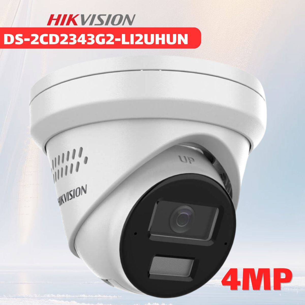 Camera Turret 4MP Hikvision DS-2CD2343G2-LI2UHUN Tích hợp Mic, Hồng ngoại 30m, Phân biệt người & xe, IP67 
