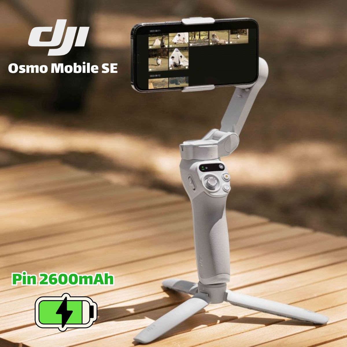 Gimbal Chống Rung 3 Trục DJI Osmo Mobile SE ActiveTrack 5.0, Xoay Ngang & Dọc, Pin 2600mAh