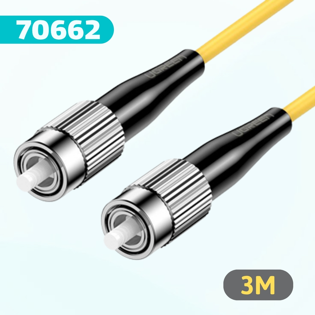 Dây nhảy quang chuẩn FC-FC Ugreen 70662 Dài 3m, Màu vàng, Cắm và chạy