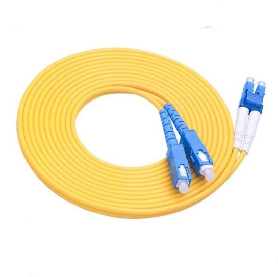 Cáp nhảy quang Single mode Duplex Fiber Ugreen 70685 Lõi sứ, Dài 5M đầu LC-SC Màu Vàng NW218