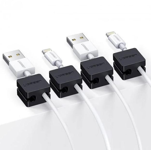 Giá đỡ kẹp dây sạc điện thoại dây âm thanh dây cáp mạng Ugreen 70718 4 khe cài và 7 khe cài