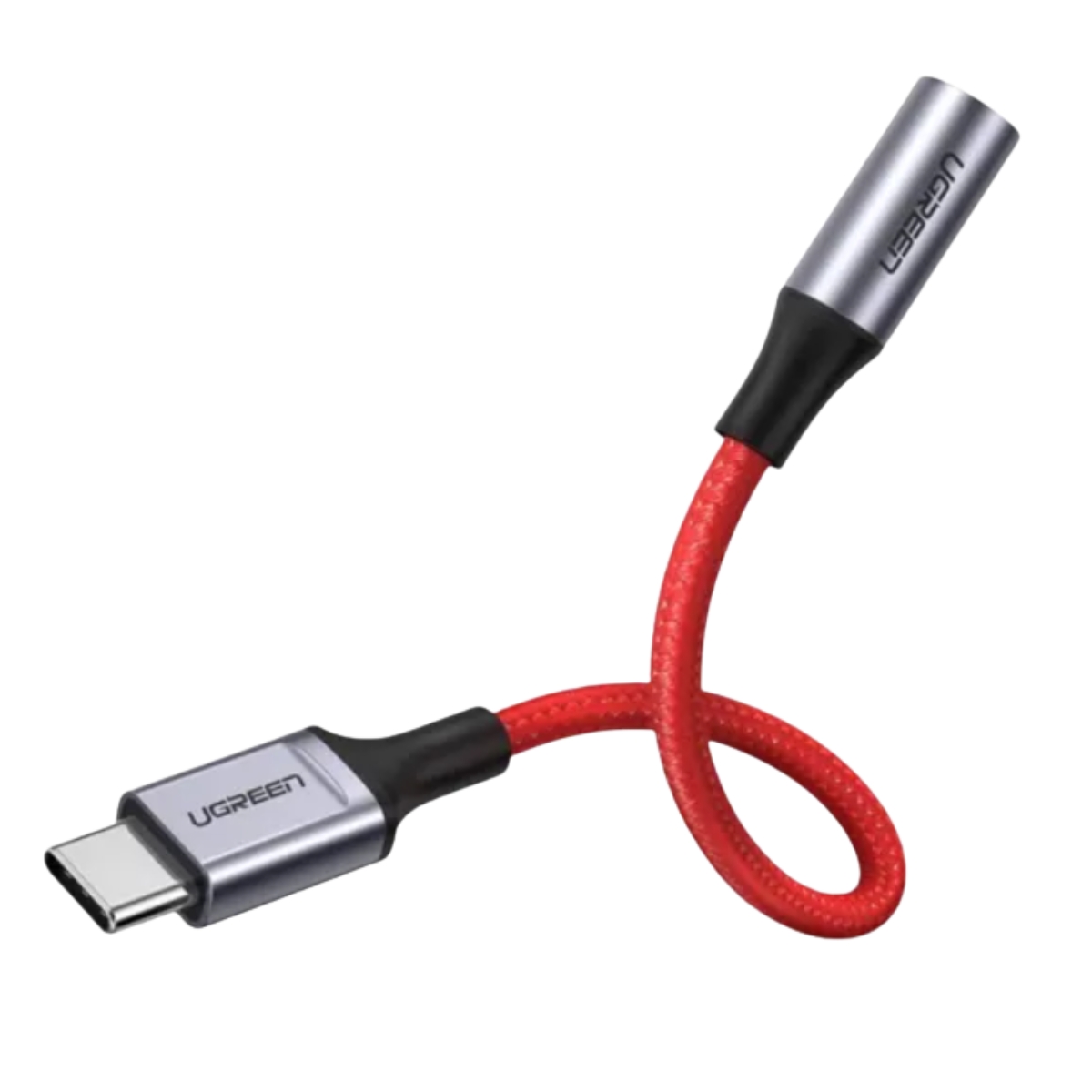 Cáp chuyển đổi tai nghe USB C sang 3.5 mm Ugreen 70859 10CM chip DAC, Vỏ hợp kim, Chống nhiễu