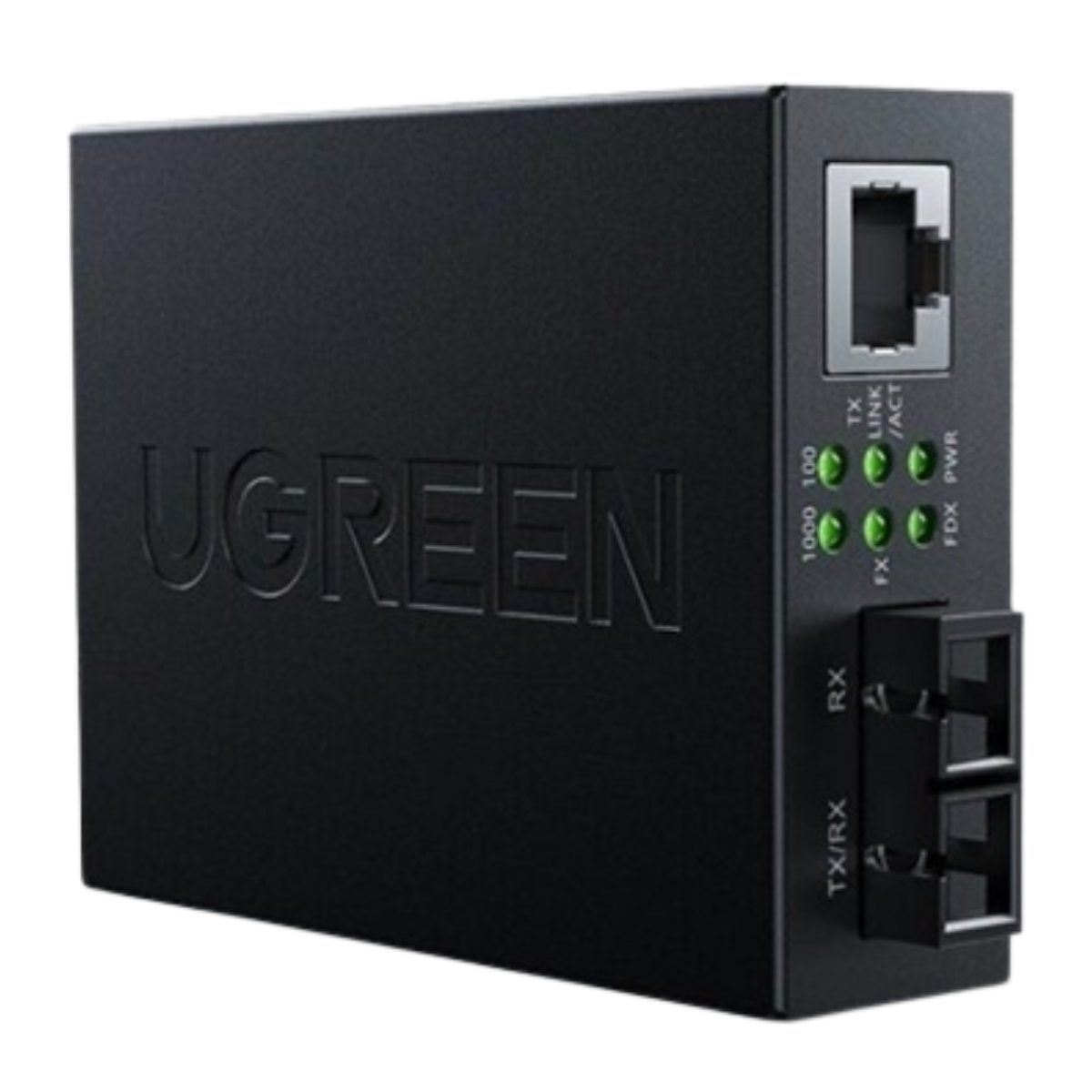 Bộ chuyển đổi quang điện 2 core singlemode SC Ugreen 80120 Tốc độ 10/100Mbps, Khoảng cách 20Km