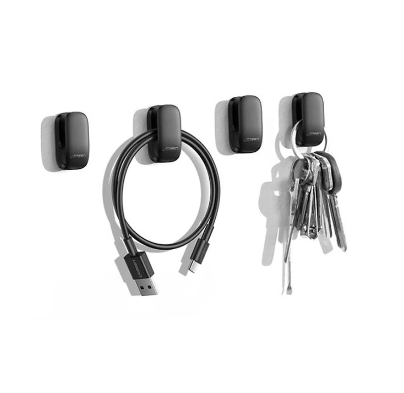 Móc treo màu đen 4 cái Ugreen 80199 Tiện dụng trên xe hơi, văn phòng