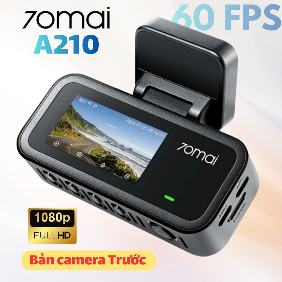 Camera hành trình 70mai A210 Ghi hình trước 1080p, Giám sát đỗ xe, Ghi hình khẩn cấp, Điều khiển qua app 