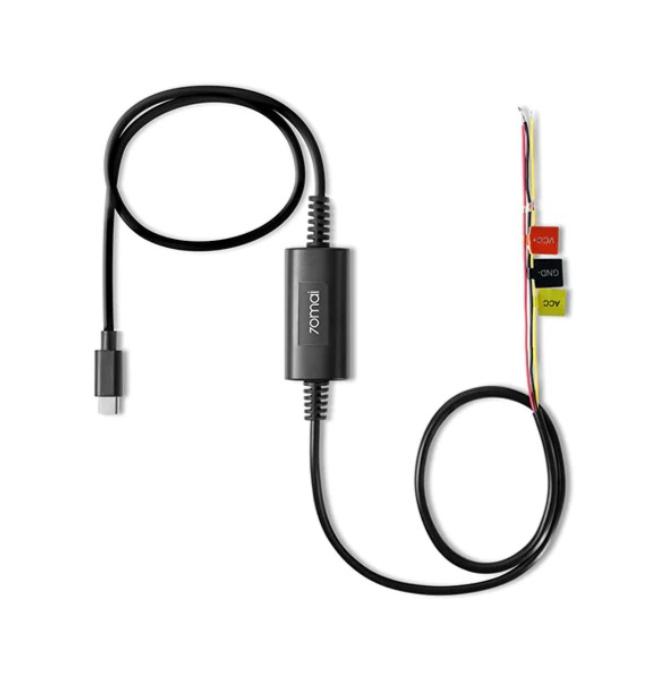 Bộ Hardwire Kit 70mai UP03 cho camera hành trình 70mai chân Type-, Dài 3,3m, 5V / 2.4A