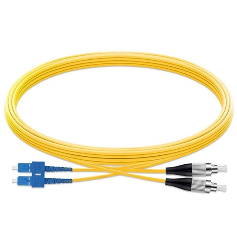 Cáp nhảy quang Single mode Duplex Fiber Ugreen 80217 dài 5M đầu LC-FC Màu Vàng NW220