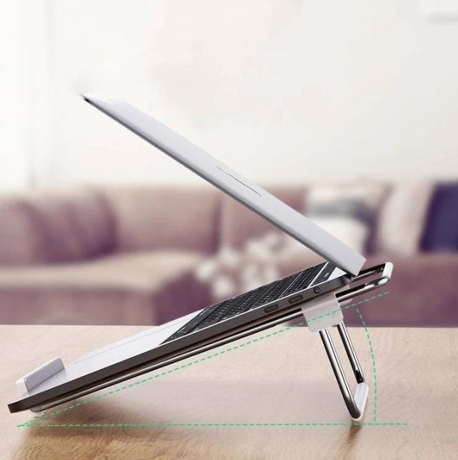 Giá đỡ laptop Ugreen 80348 LP230 Kèm tản nhiệt, Màu bạc, Khung gấp gọn, Dễ dàng điều chỉnh độ cao