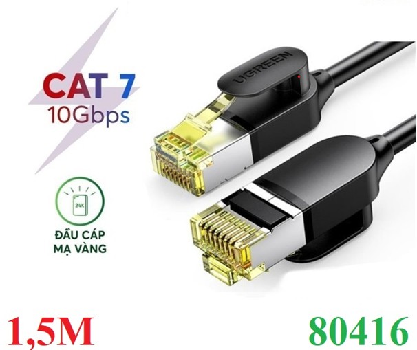 Cáp dữ liệu nối mạng Cat7 giữa các máy tính Ugreen 80416 NW149 dài 1,5M
