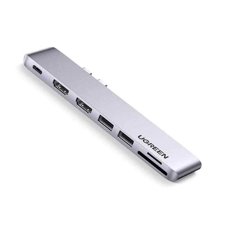 Hub USB-C đa năng 7 in 2 Ugreen 80548 dùng cho Macbook, Chuẩn USB 3.0 tốc độ truyền tải 5Gbps