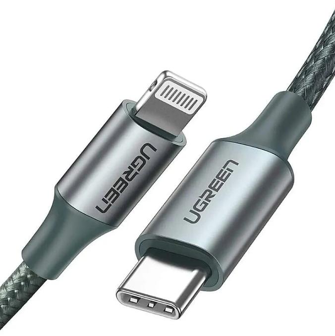 Cáp chuyển USB Type C ra Apple lightning Ugreen 80564 1M Màu xanh đen, Hỗ trợ sạc nhanh PD