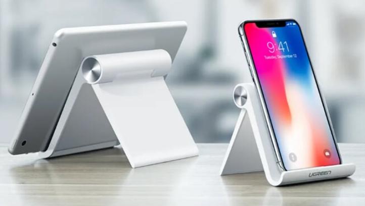 Giá đỡ điện thoại để bàn Ugreen 80628 Màu Đen, Chất liệu ABS cao cấp